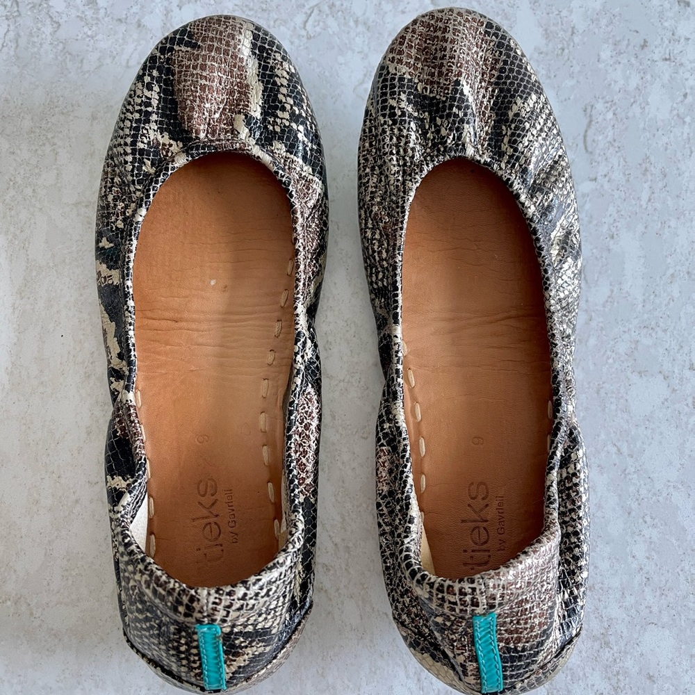 Tieks Copperhead Snake Leather Ballet Flats